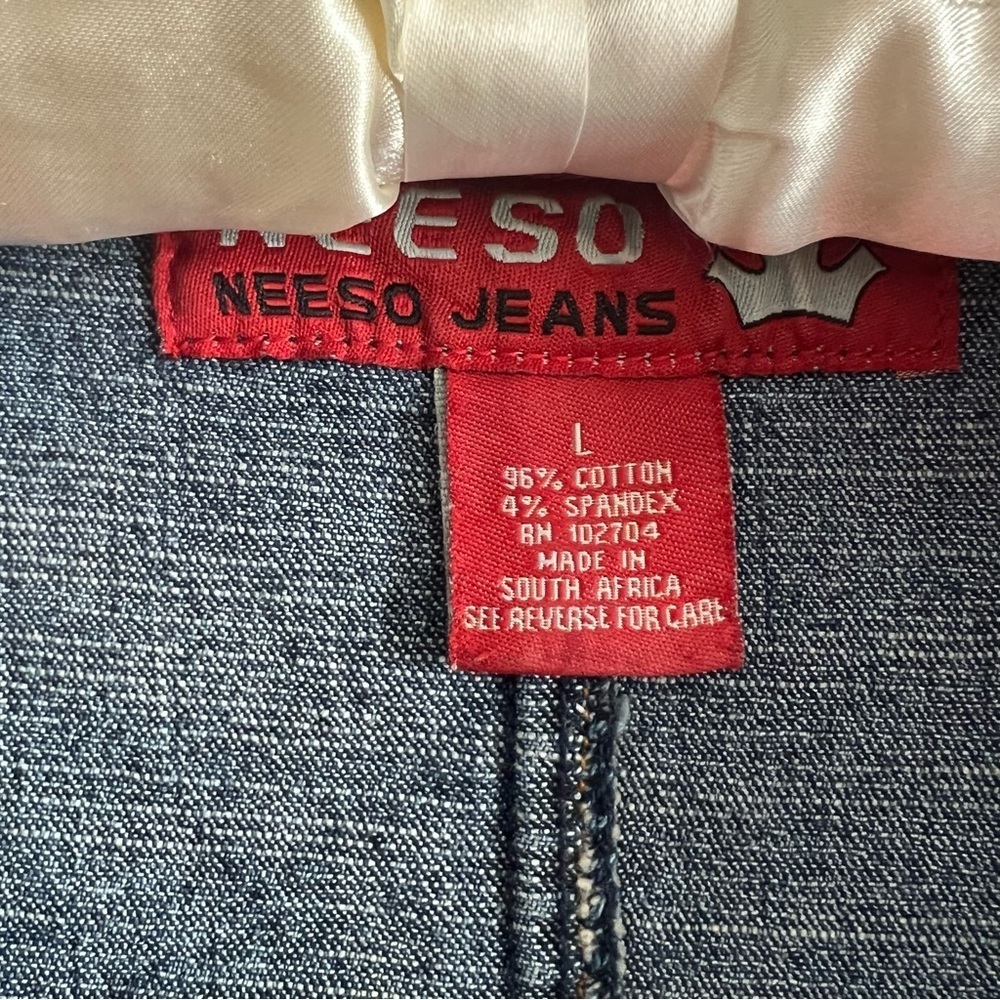 Vintage Neeso Denim Long Sleeve Mini Dress Large - Picture 5 of 5
